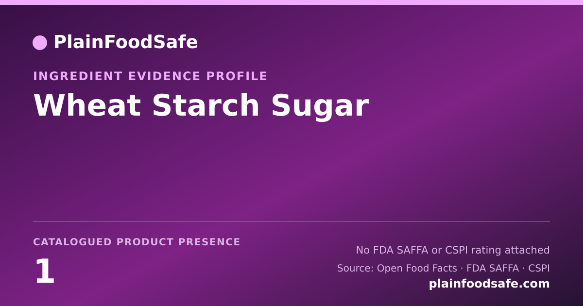 Share card for Wheat Starch Sugar Food Ingredient Evidence Profile