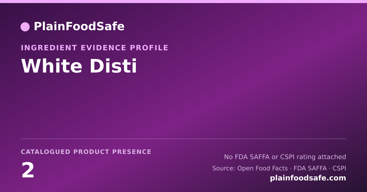 Share card for White Disti Food Ingredient Evidence Profile