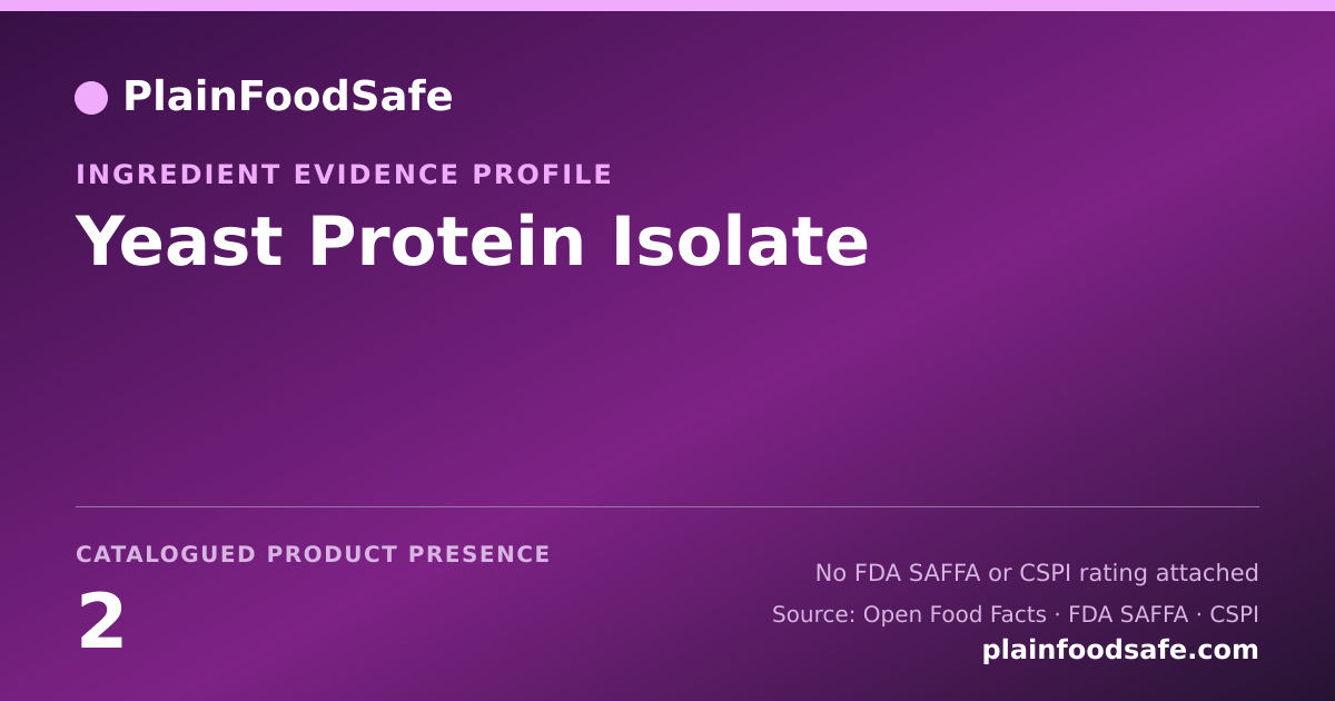 Share card for Yeast Protein Isolate Food Ingredient Evidence Profile