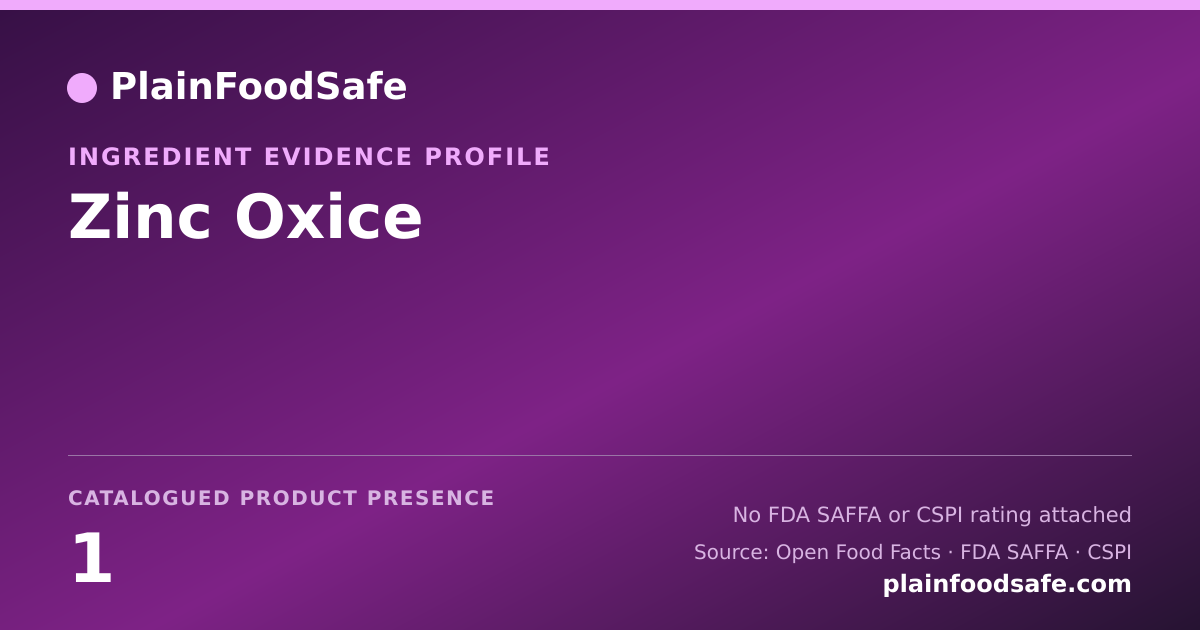 Share card for Zinc Oxice Food Ingredient Evidence Profile