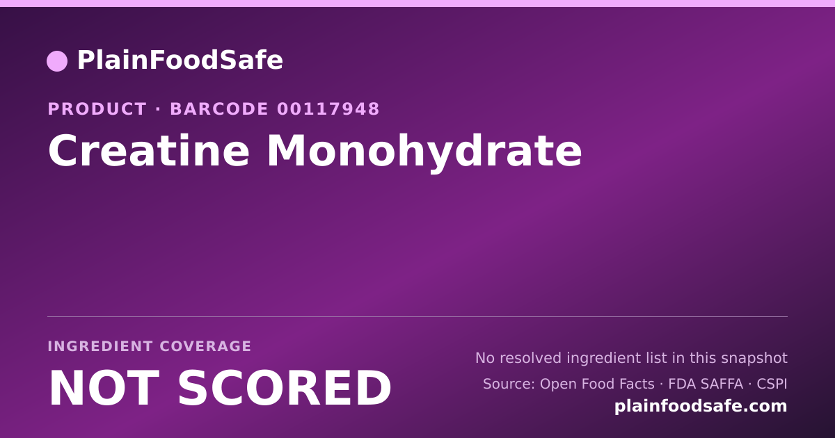 Share card for Creatine Monohydrate Food Ingredient Profile
