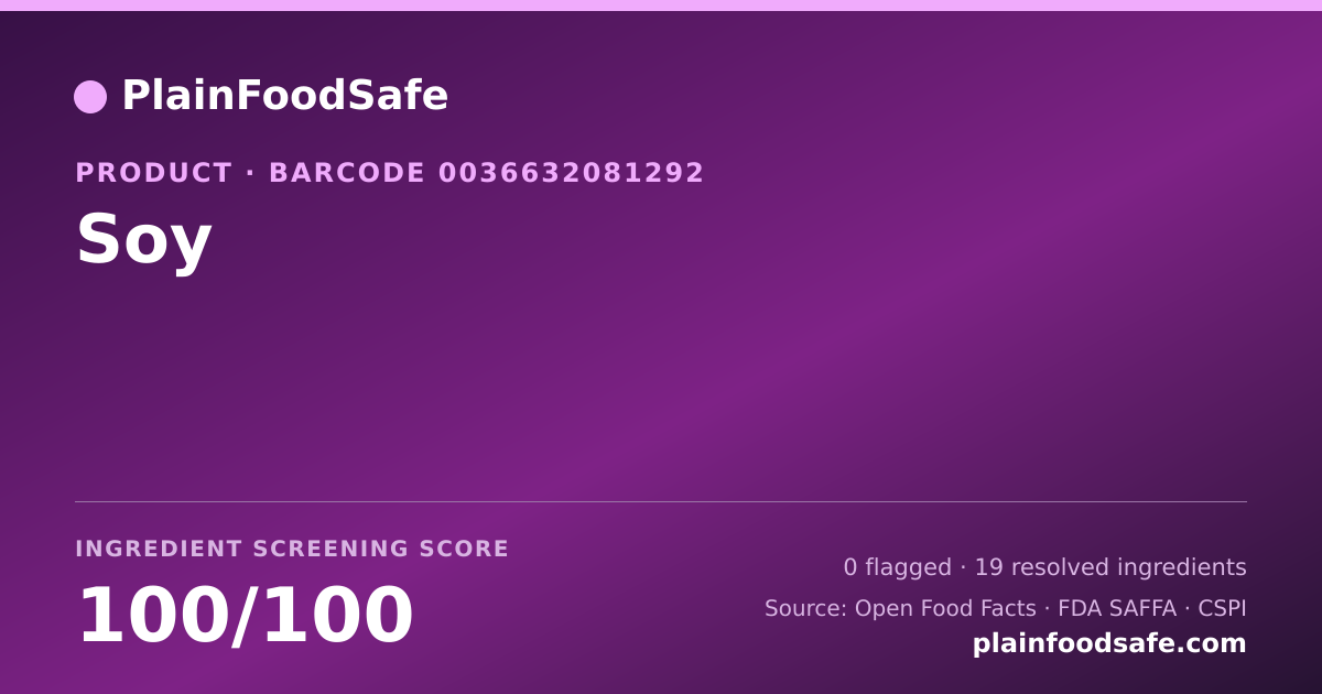 Share card for Soy Food Ingredient Profile