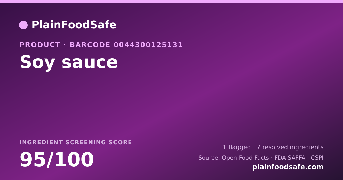 Share card for Soy sauce Food Ingredient Profile