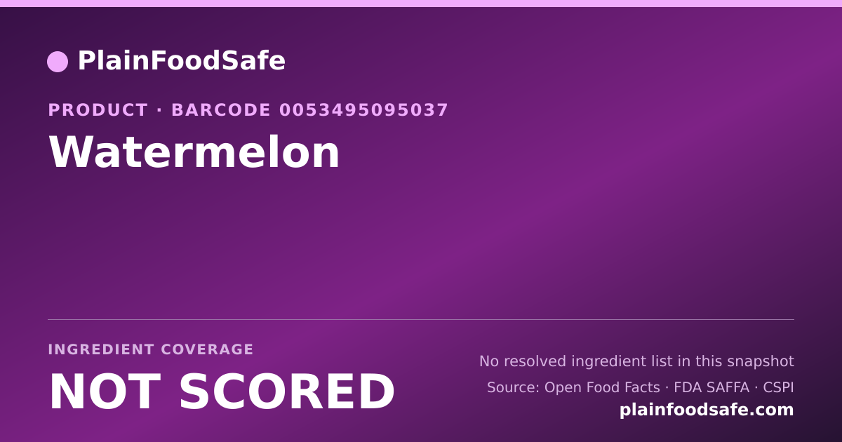Share card for Watermelon Food Ingredient Profile