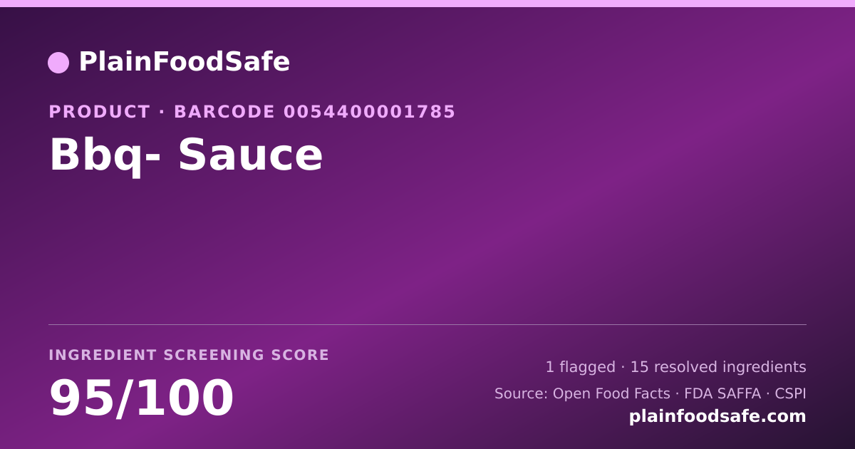 Share card for Bbq- Sauce Food Ingredient Profile