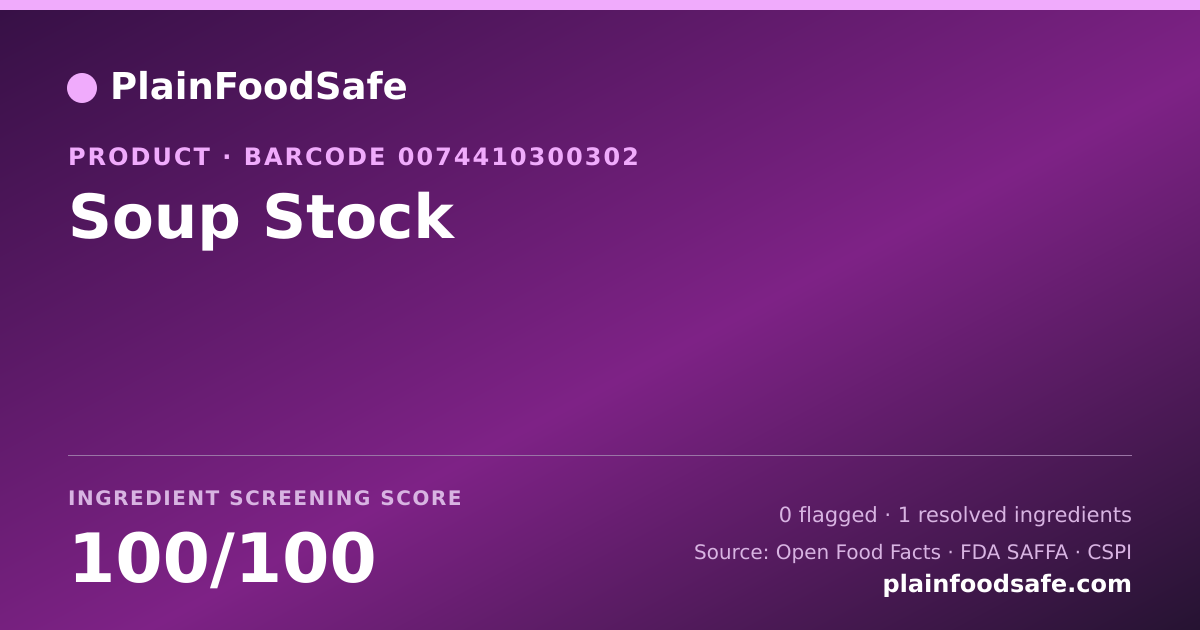Share card for Soup Stock Food Ingredient Profile