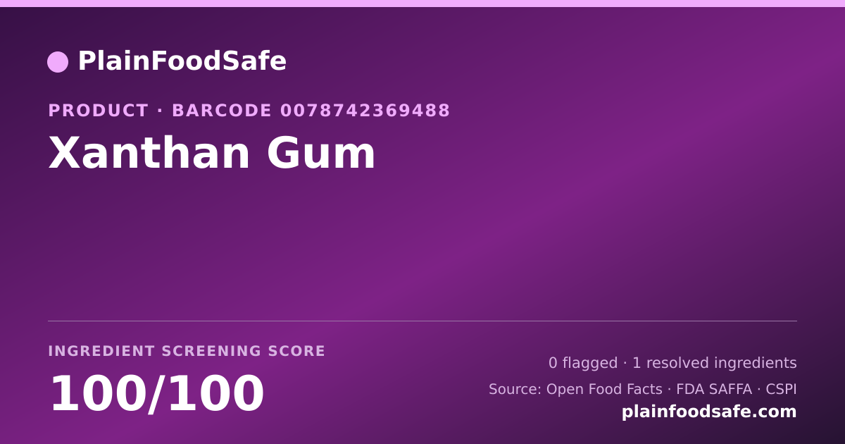 Share card for Xanthan Gum Food Ingredient Profile