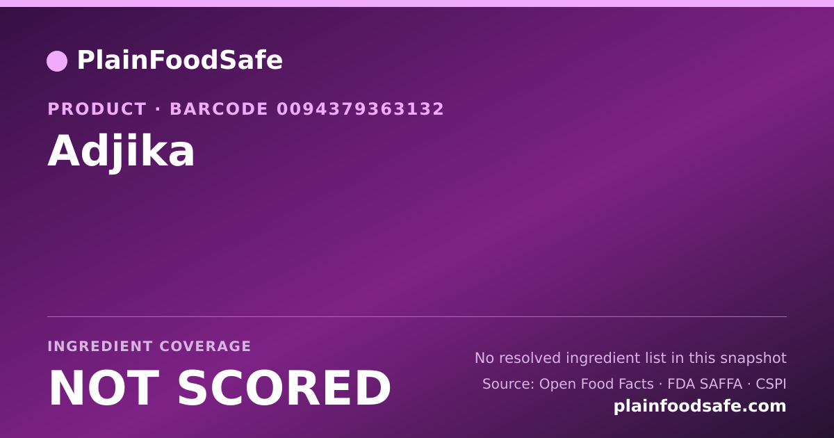Share card for Adjika Food Ingredient Profile
