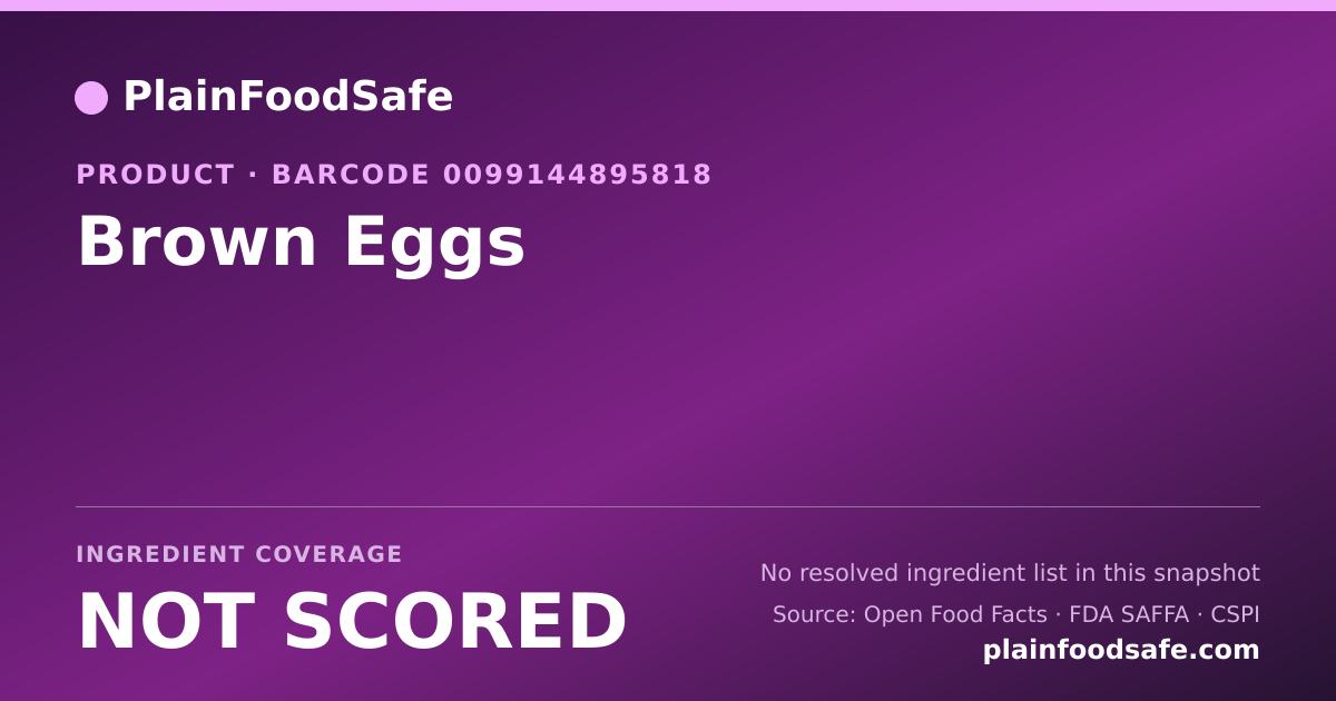 Share card for Brown Eggs Food Ingredient Profile