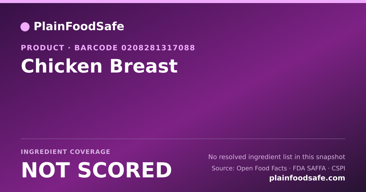 Share card for Chicken Breast Food Ingredient Profile