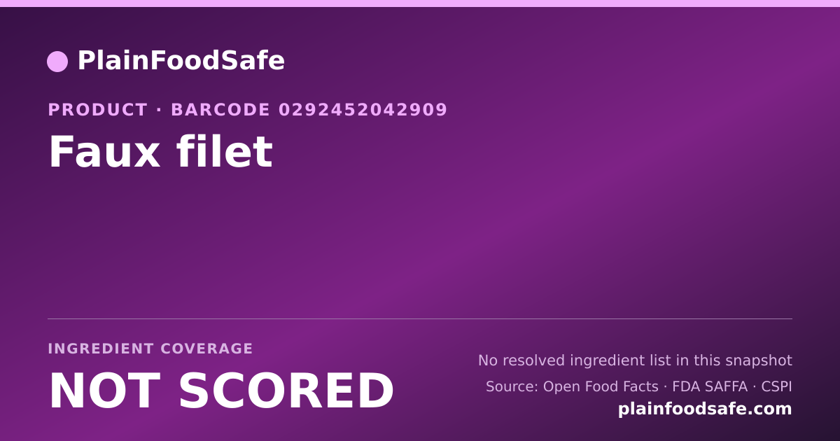 Share card for Faux filet Food Ingredient Profile