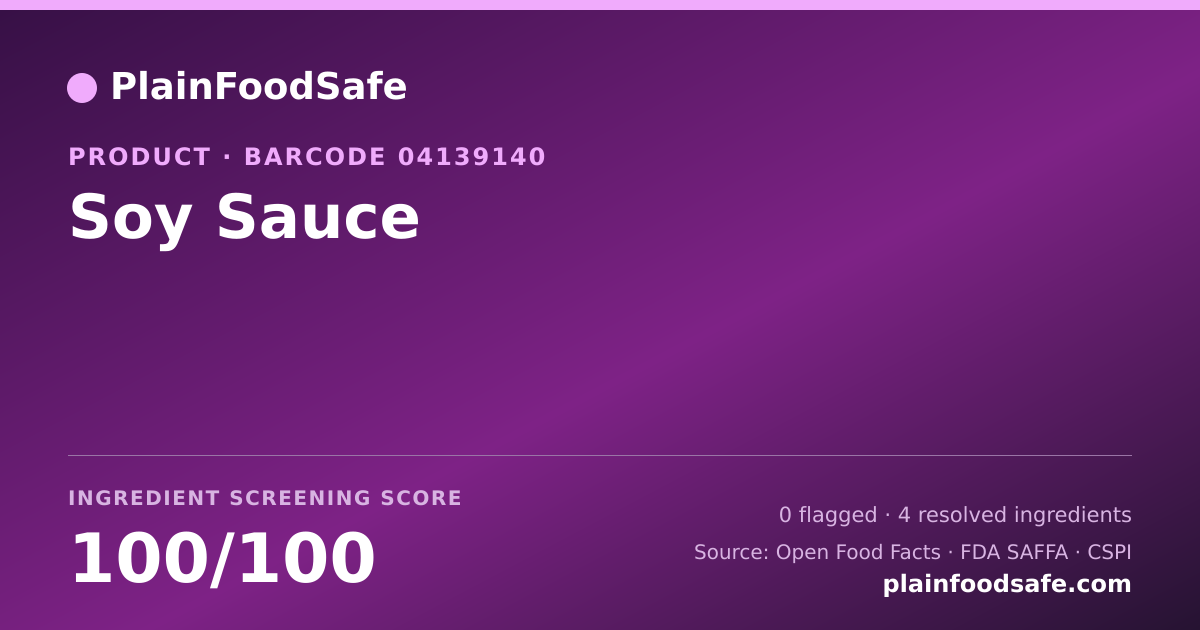 Share card for Soy Sauce Food Ingredient Profile