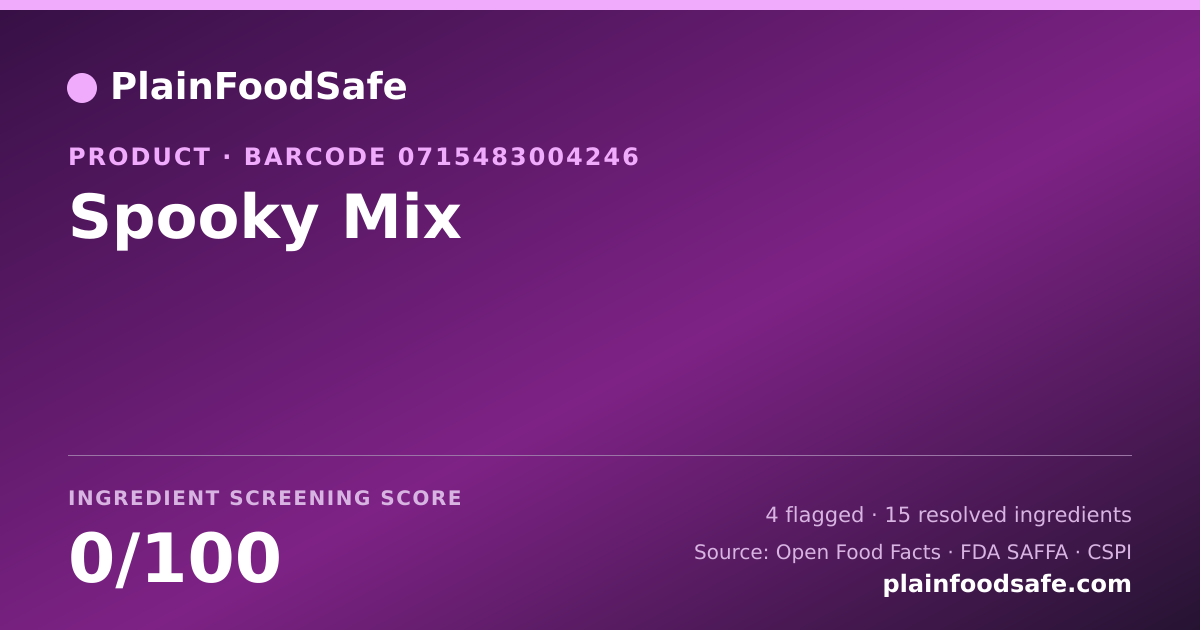 Share card for Spooky Mix Food Ingredient Profile