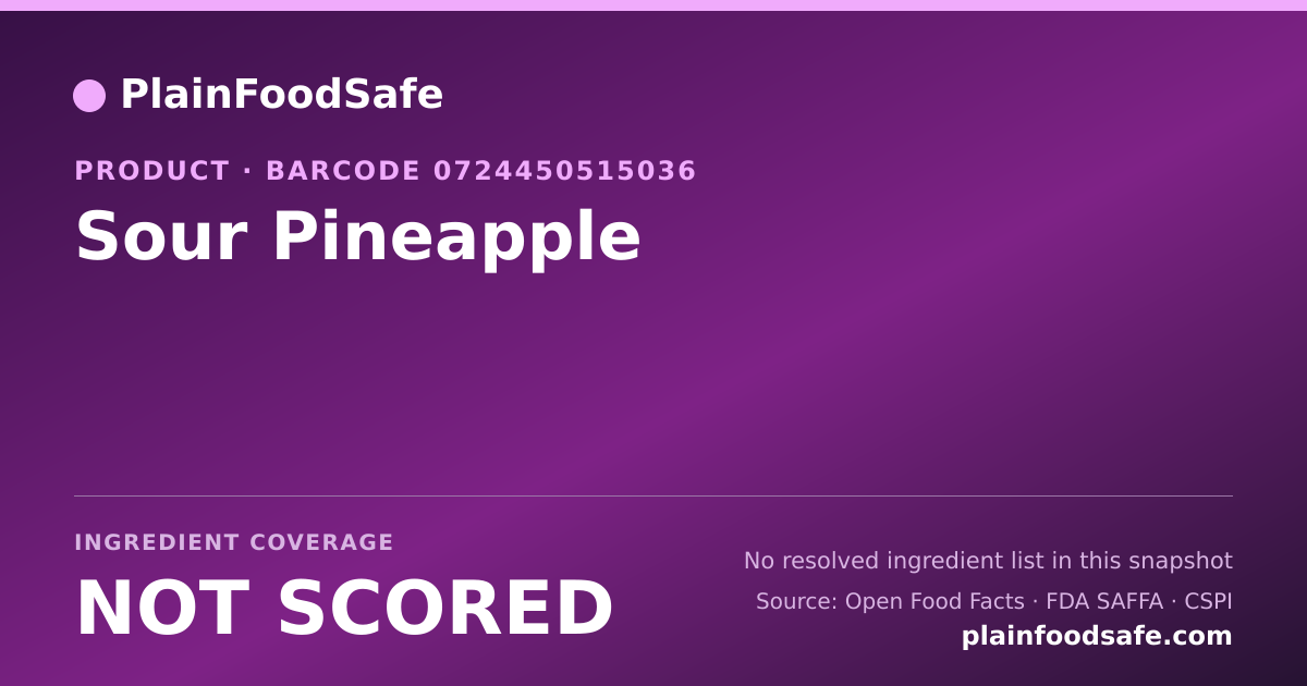 Share card for Sour Pineapple Food Ingredient Profile