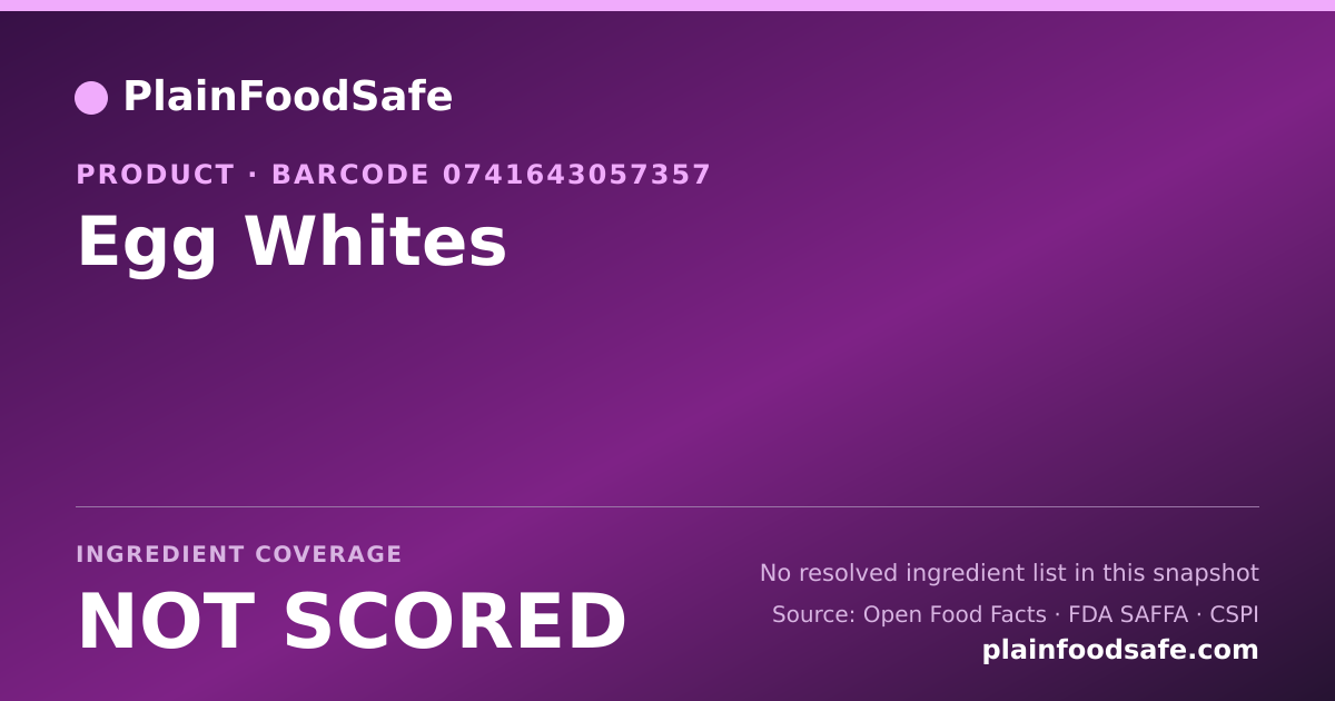Share card for Egg Whites Food Ingredient Profile