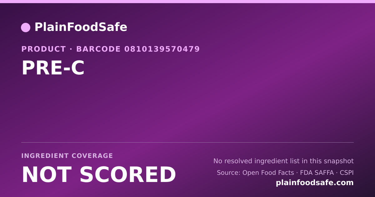 Share card for PRE-C Food Ingredient Profile
