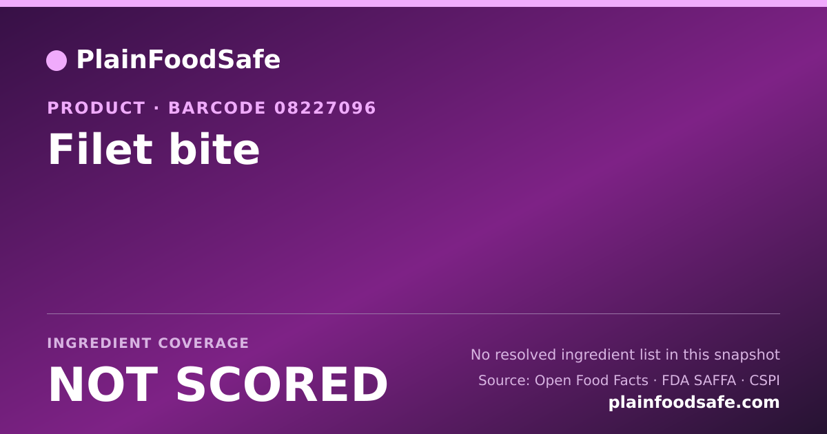 Share card for Filet bite Food Ingredient Profile