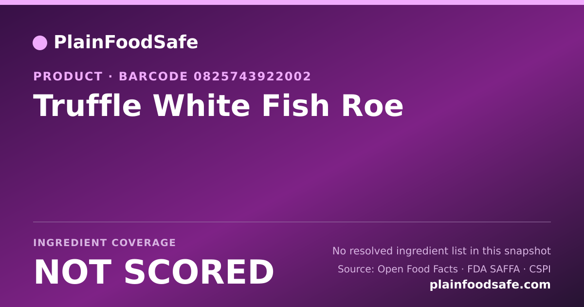 Share card for Truffle White Fish Roe Food Ingredient Profile