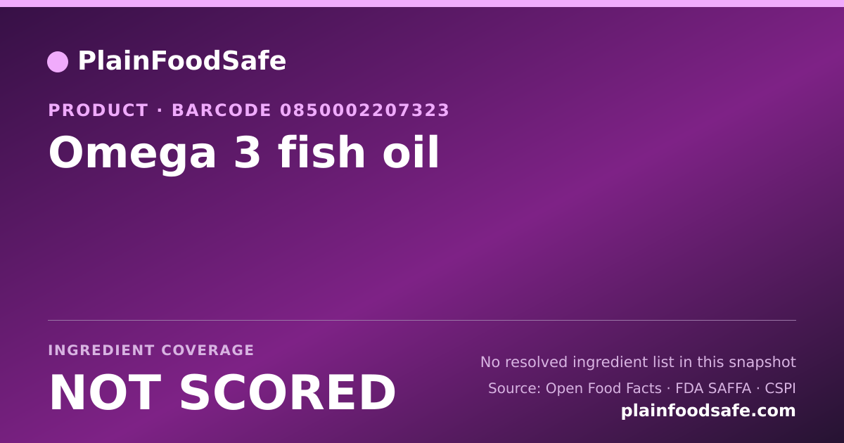 Share card for Omega 3 fish oil Food Ingredient Profile