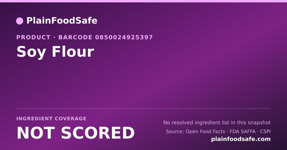 Share card for Soy Flour Food Ingredient Profile