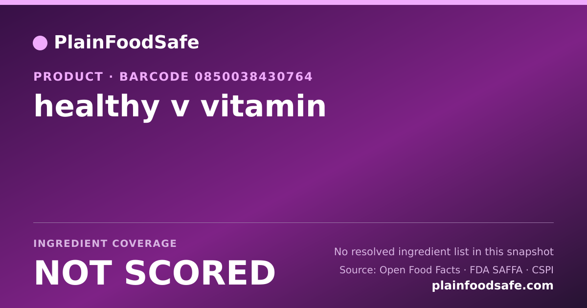 Share card for healthy v vitamin Food Ingredient Profile