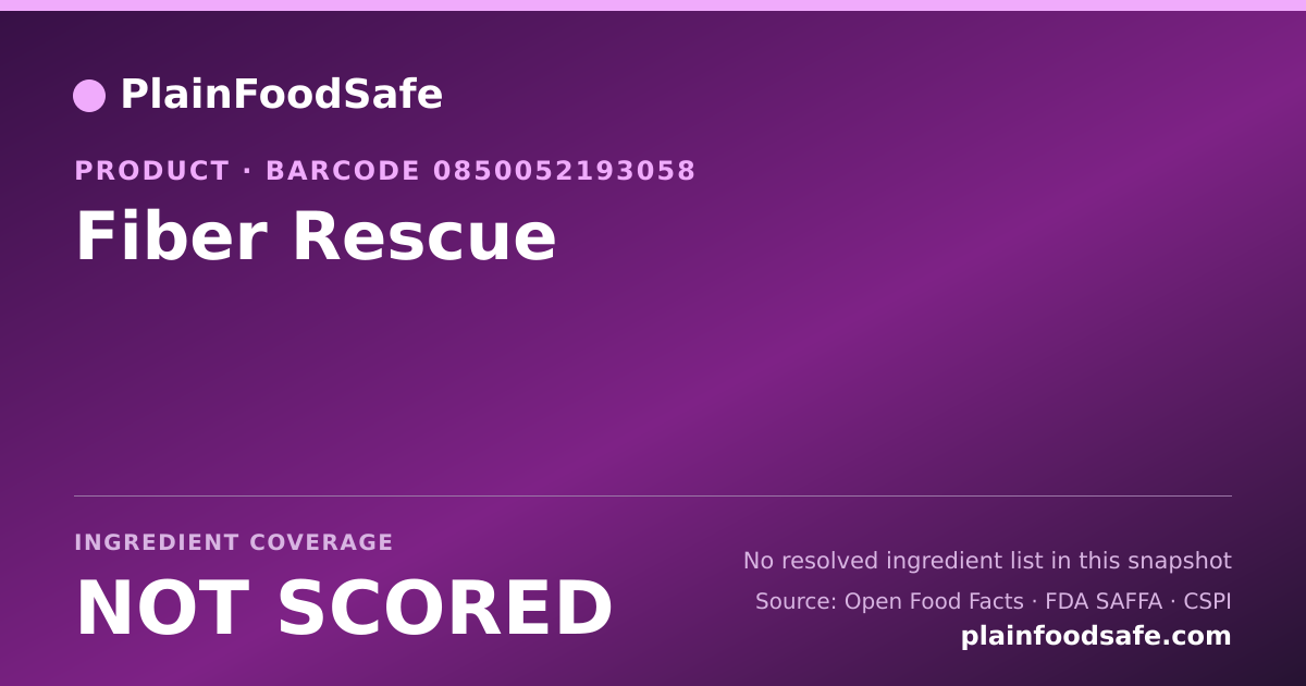Share card for Fiber Rescue Food Ingredient Profile