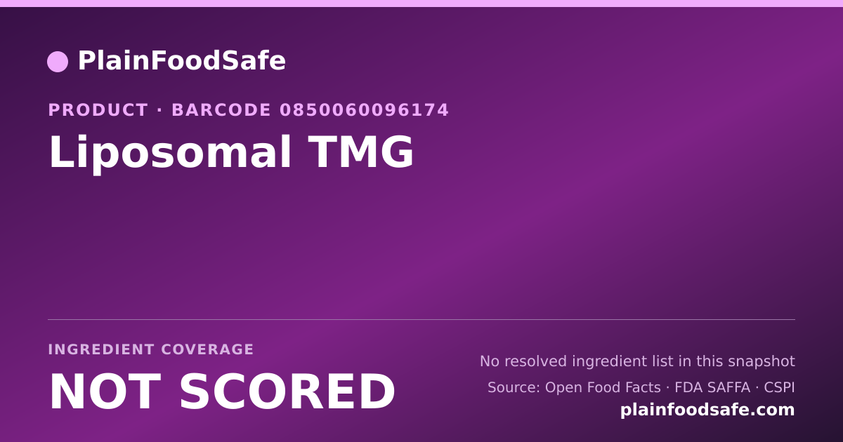 Share card for Liposomal TMG Food Ingredient Profile