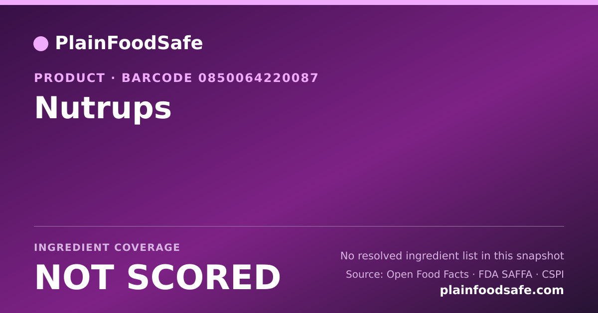 Share card for Nutrups Food Ingredient Profile