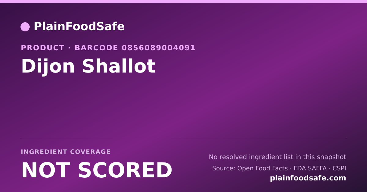 Share card for Dijon Shallot Food Ingredient Profile
