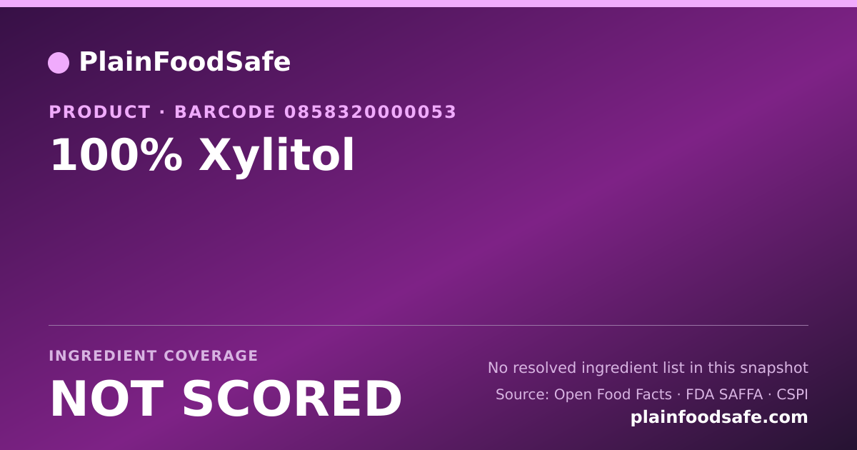 Share card for 100% Xylitol Food Ingredient Profile