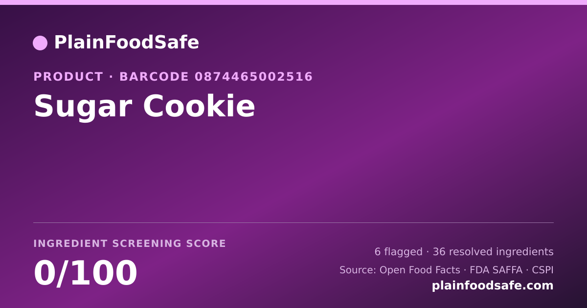 Share card for Sugar Cookie Food Ingredient Profile