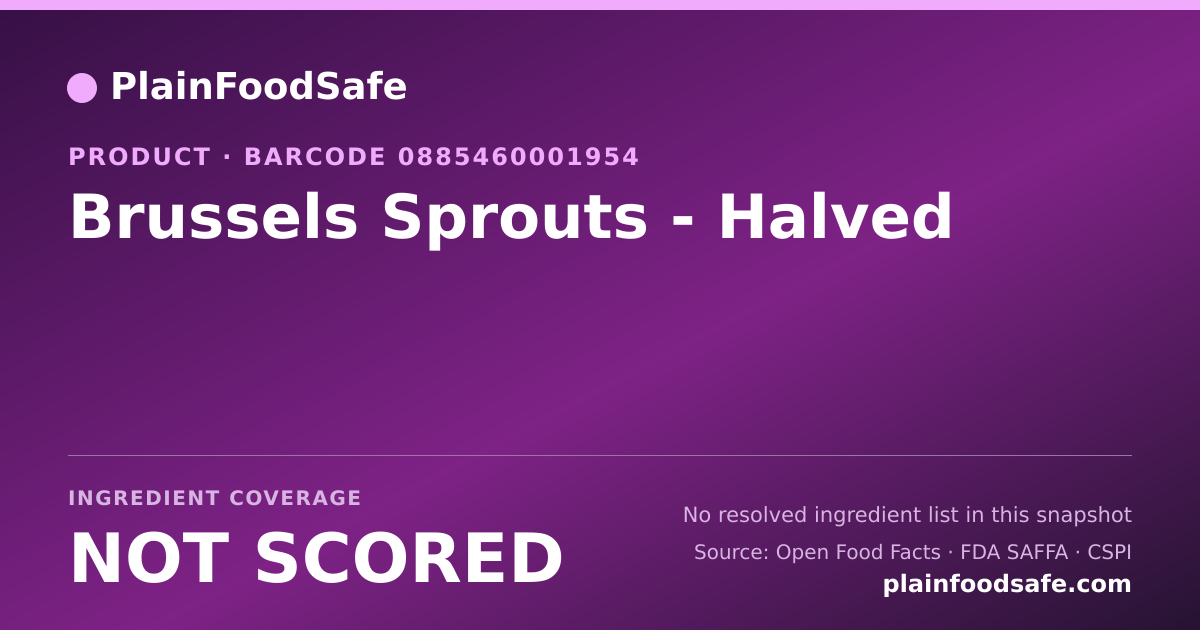 Share card for Brussels Sprouts - Halved Food Ingredient Profile