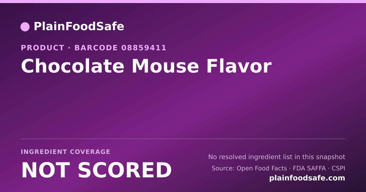 Share card for Chocolate Mouse Flavor Food Ingredient Profile