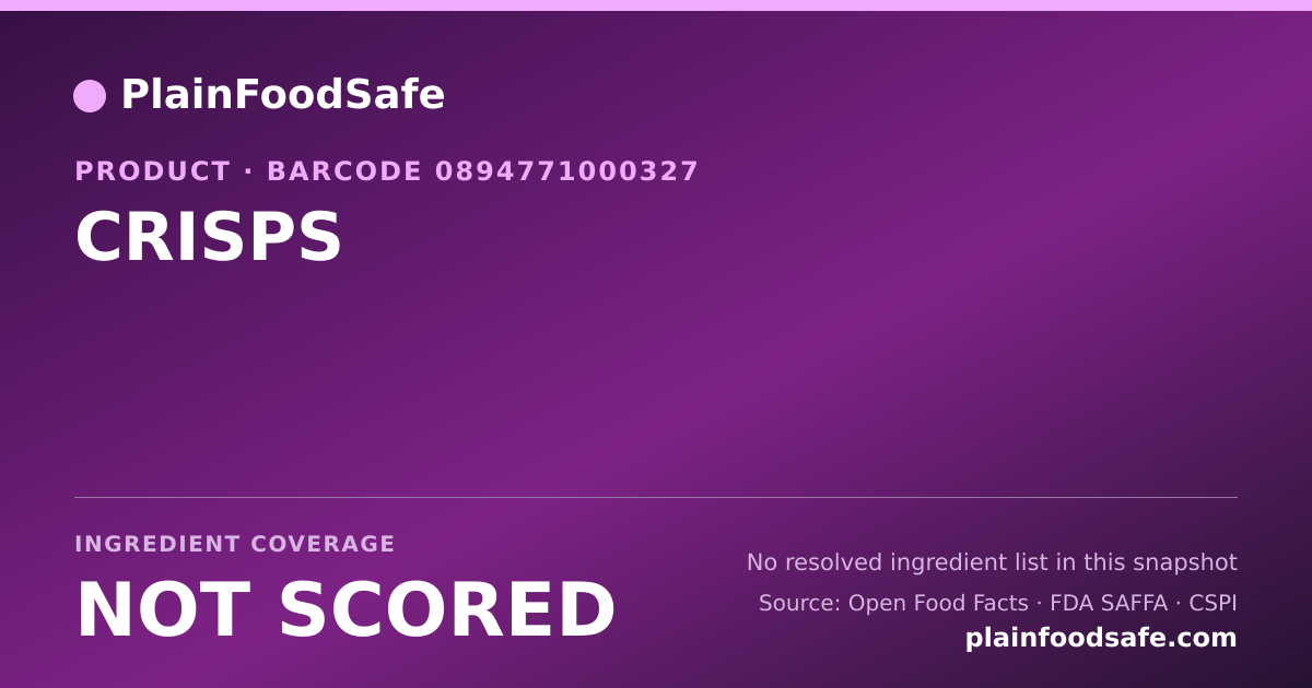 Share card for CRISPS Food Ingredient Profile