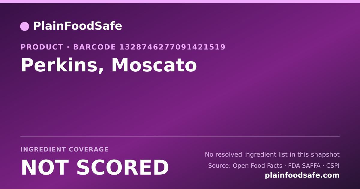 Share card for Perkins, Moscato Food Ingredient Profile