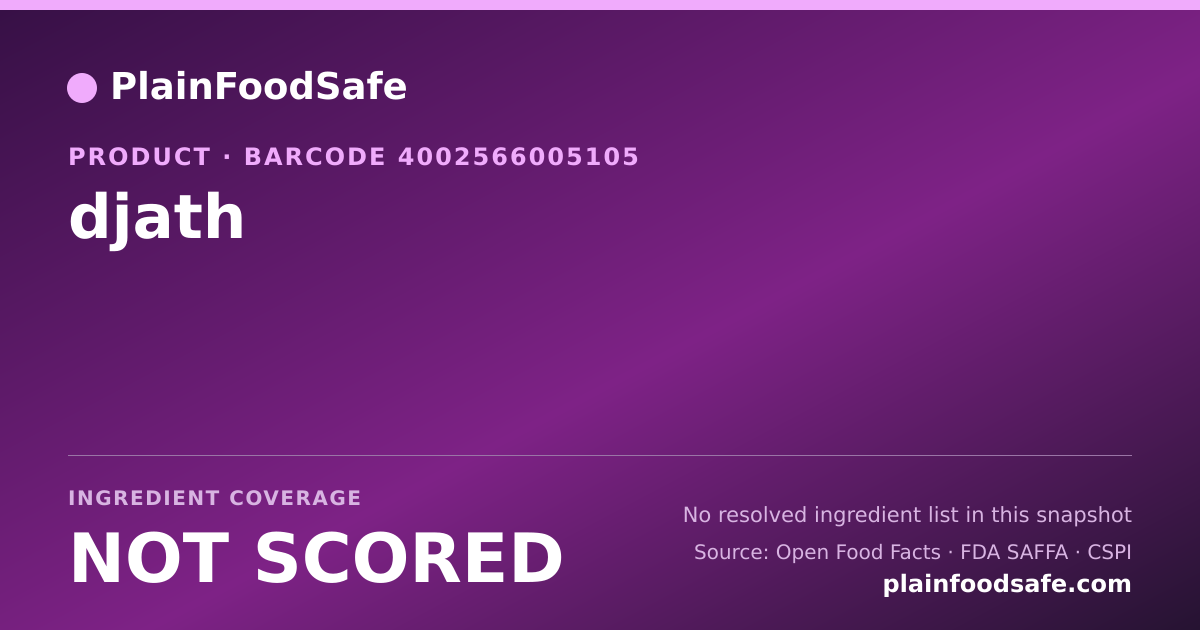 Share card for djath Food Ingredient Profile