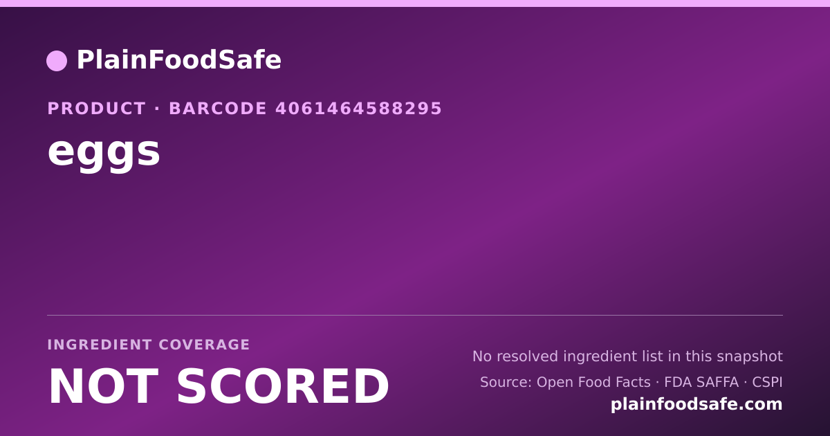 Share card for eggs Food Ingredient Profile