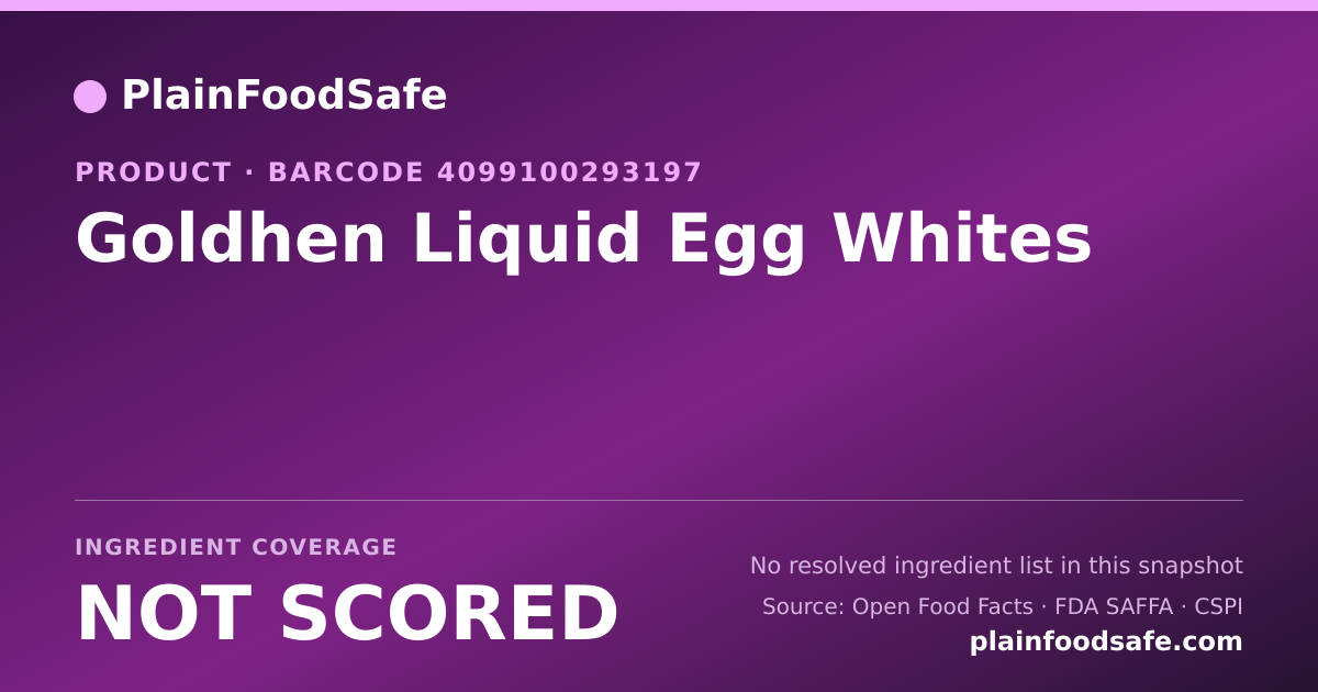 Share card for Goldhen Liquid Egg Whites Food Ingredient Profile