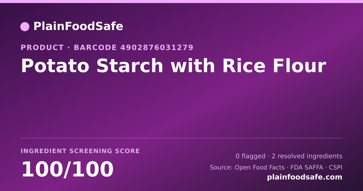 Share card for Potato Starch with Rice Flour Food Ingredient Profile