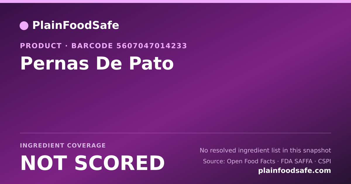 Share card for Pernas De Pato Food Ingredient Profile
