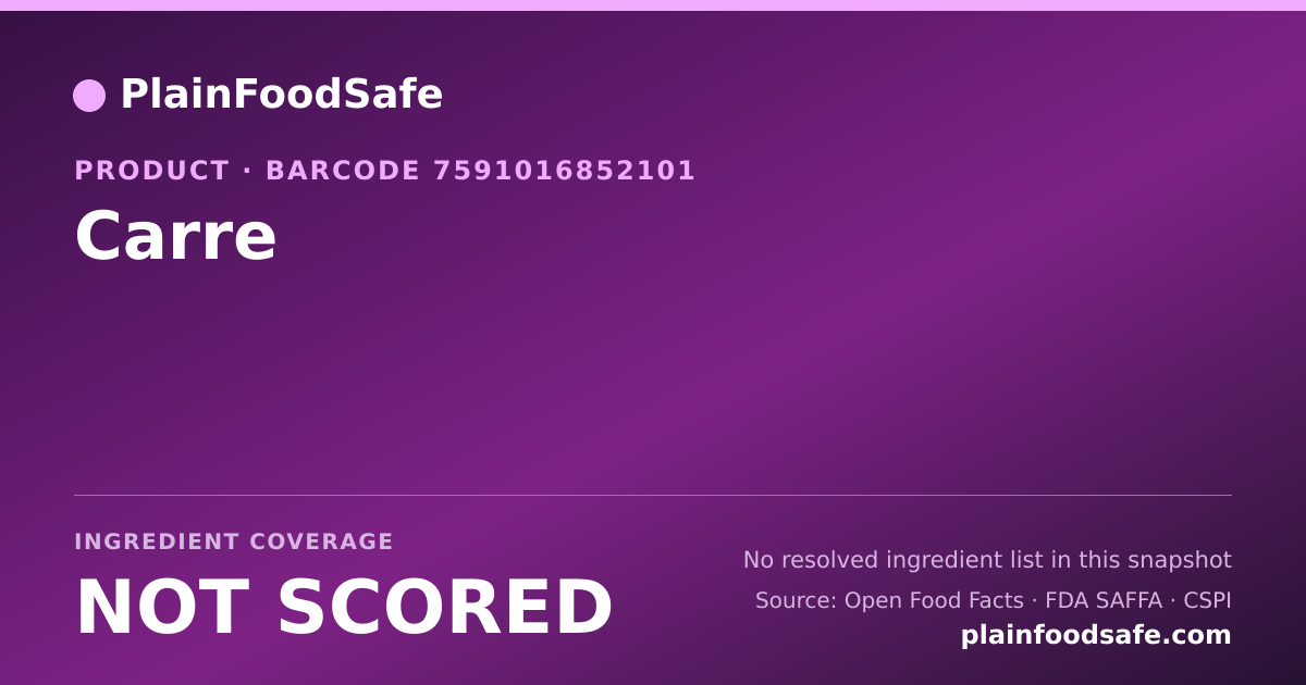 Share card for Carre Food Ingredient Profile