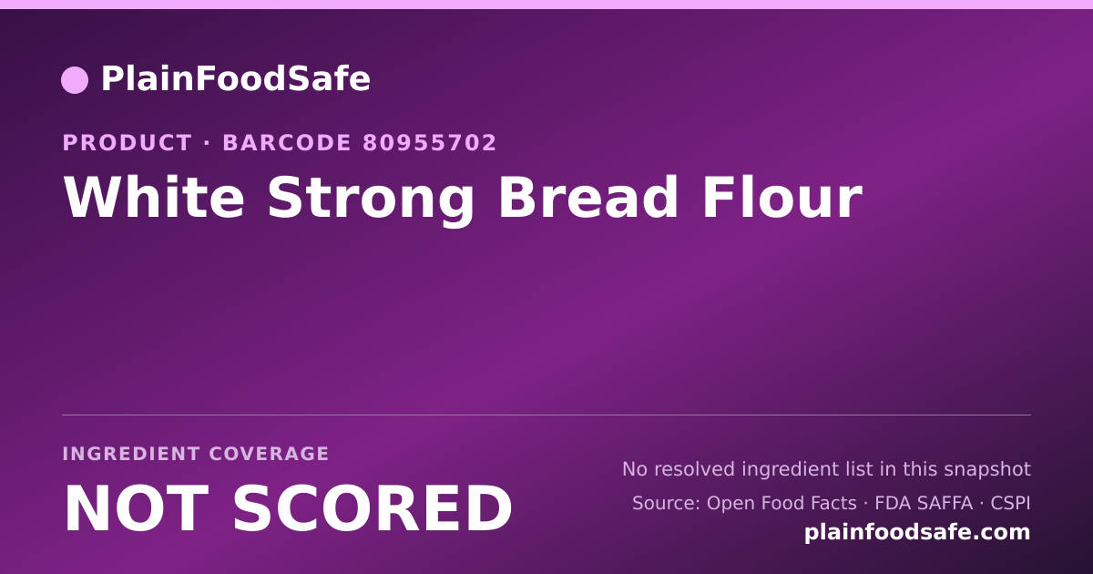 Share card for White Strong Bread Flour Food Ingredient Profile