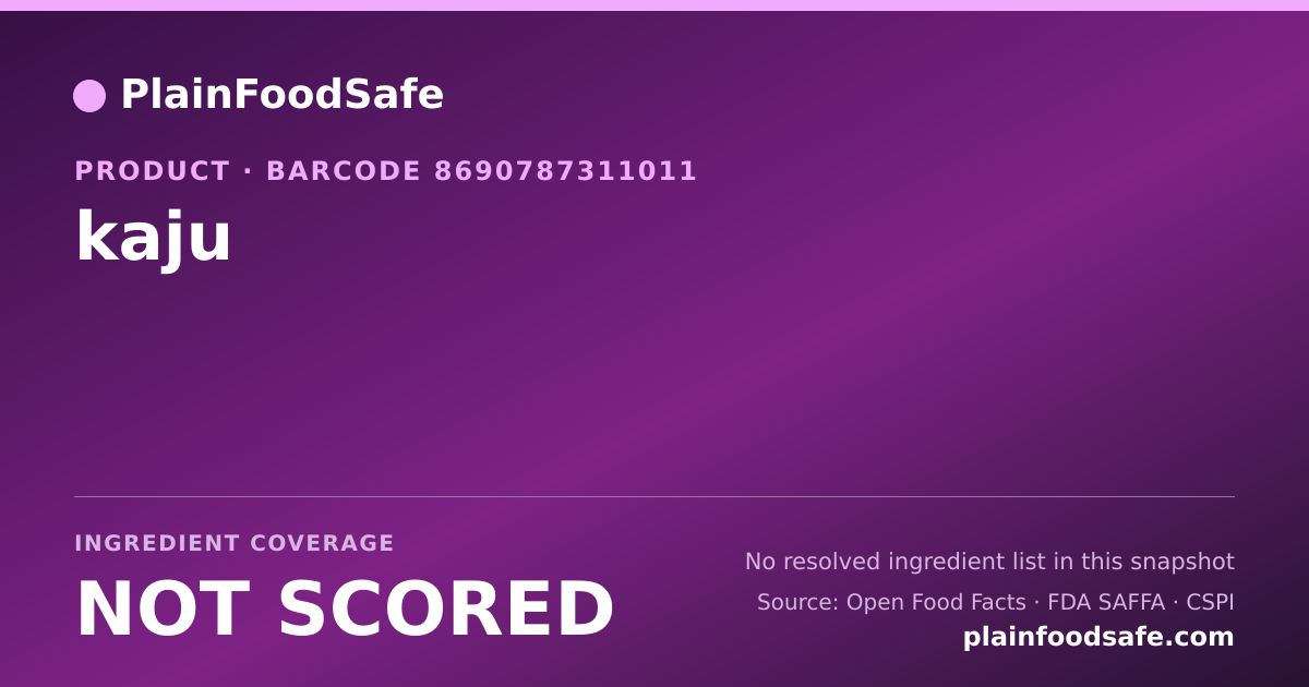 Share card for kaju Food Ingredient Profile