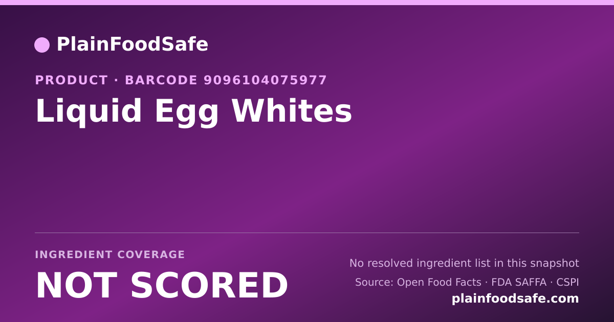 Share card for Liquid Egg Whites Food Ingredient Profile